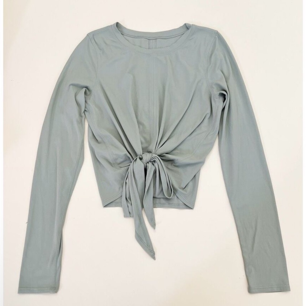 Halara long sleeve crop top tie